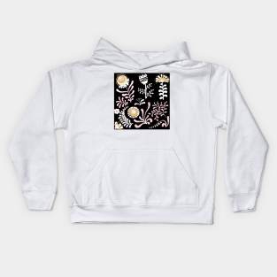 Elegance Seamless pattern with flowers Kids Hoodie